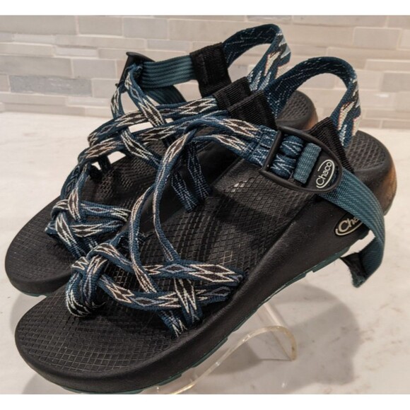 Women's Chaco ZX/2 Classic Sandals - Angular Teal/Black/White Strappy Outdoor 6 - Picture 3 of 9